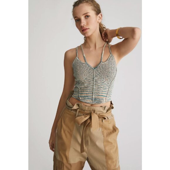 By Anthropologie The Reed Sweater Corset Top Size M - Picture 1 of 9